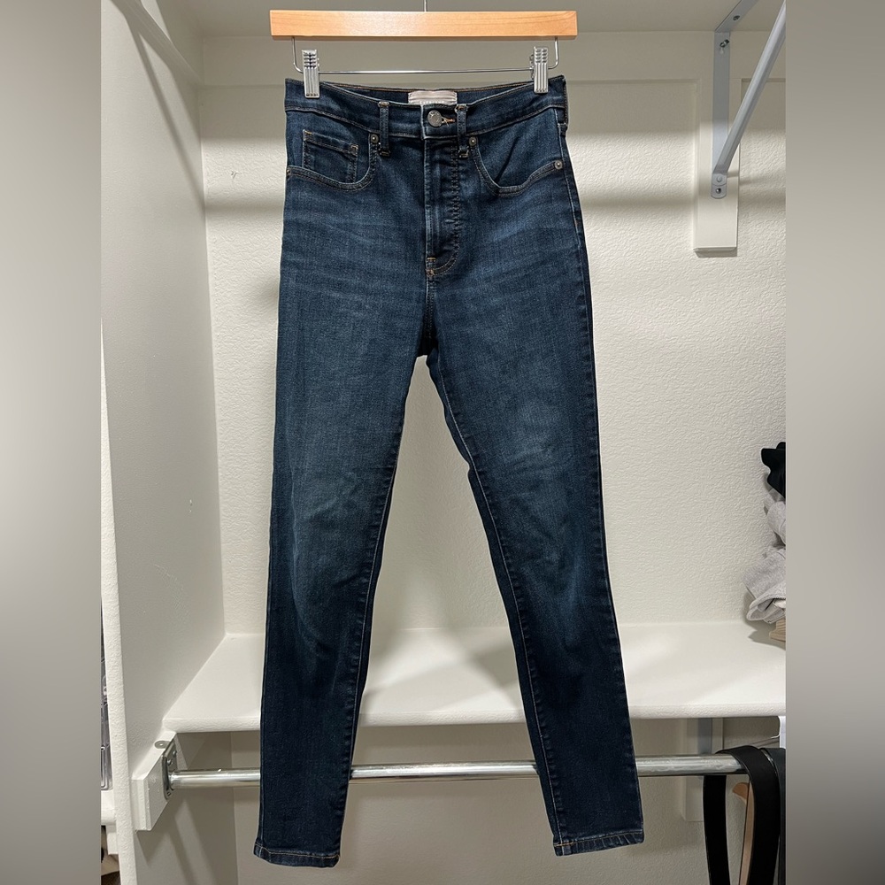 Everlane Jeans - The High Rise Skinny Jean - Dark Denim